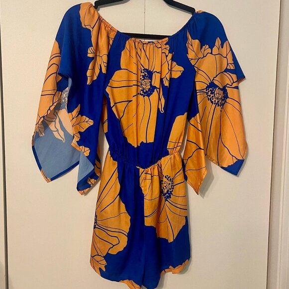 Marciano by Guess Off-the-Shoulder Floral Romper - Picture 3 of 4